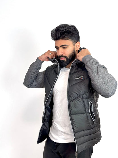 Men’s Top-up Collar Hybrid Jacket